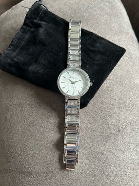 Silver Crystal Accent Women's Bracelet Watch